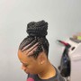 Feed- in Braids ponytail/bun