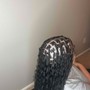 half UP half Down feed-in braids