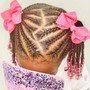 Kids Natural braided 2 Ponytails