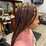 Small Knotless Braids Thigh Length