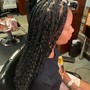 Small Knotless Braids Thigh Length