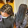 Medium Boho knotless braids