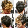 Twisted or braided updo