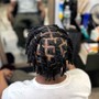 Short Knotless braids w/ curly ends