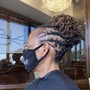 (1 Mo.) Loc MiRI Treatment + Retwists | Shaved Sides and Back Only (60 locs or less)