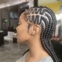 Feed in/stitch braids packages