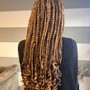 Faux loc (goddess) style