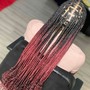 BOHO Style Smedium knotless or box braids butt length