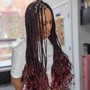 Medium Knotless Braids with French Curls