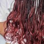 Medium Knotless Braids with French Curls