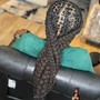 Locs retwist and style (lower back/back-butt length hair)