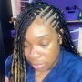 Quick Weave half ponytail front stitch up and Down