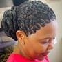 Natural hair wet set perm rods for hair just past your shoulders and medium density