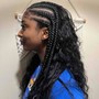 Half braids/half sew-in