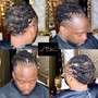 (1 Mo.) Loc MiRI Treatment + Retwists | Shaved Sides and Back Only (60 locs or less)