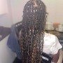 Medium Boho knotless braids Waist Length