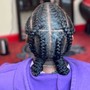 Straight back(4-6 braids)