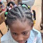 Kid's Braids half cornrows half box braids