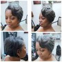 Steam Shampoo and Silk Press/Natural Style (no extensions)