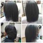 Steam Shampoo and Silk Press/Natural Style (no extensions)