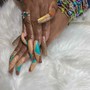 Acrylic full set with  - French manicure - Nail Art