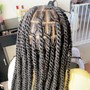 Invisible locs midback or shoulder length