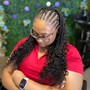 Half/Half Feed In Braids/Sew In