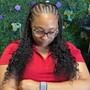 Half/Half Feed In Braids/Sew In