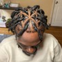 Mid back island locs