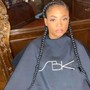 Waist Length Boxer Braids (2 Cornrows)-Hair Included