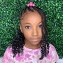 Kid's scalp Braids/wt /weave7y-10yrs beads or curls