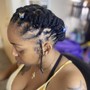 Short Dread Loc Inter-Loc ( Ear /Before shoulder)