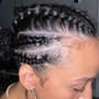 Cornrows w/ design