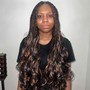 Small French Curl Knotless Box Braids