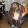 Medium French curl braids