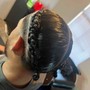 Two French braids