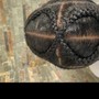 Feed in braids with hair added