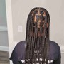 small feed-in braids going straight back