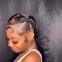 Braids into a ponytail (small/medium)