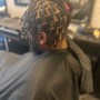 Men braids half head