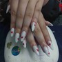 Simple nail art/encapsulated/french tip