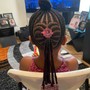 Stitch Braids 4-5 braids straight back or low bun