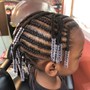 Kid's med. knotless Braids