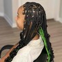 Smedium Knotless or box braids waist