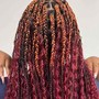 Peek- a - boo knotless Braids medium