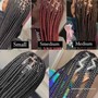 Medium knotless or medium individual braids