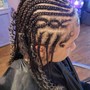 Cornrows with added hair