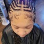 Cornrows with added hair