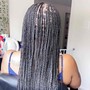 Small Knotless braids waist length (hair included)