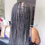 Small Knotless braids waist length (hair included)